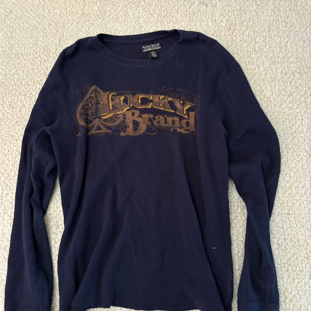 Lucky Brand Navy Long Sleeve Shirt